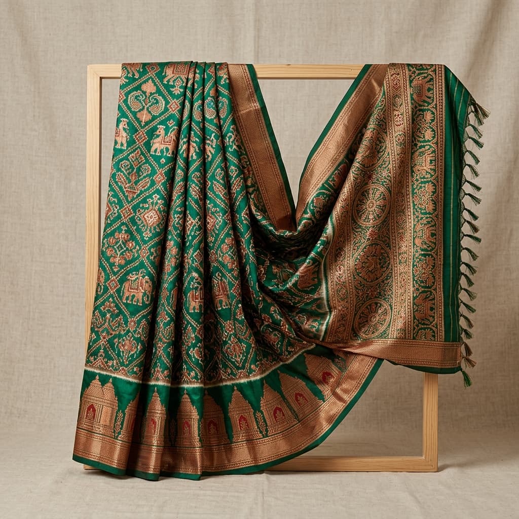 Vanashree — The Forest Grace | Pure Silk | Ambika Handloom Vanashree — The Forest Grace — Pure Silk handwoven by artisans from Boudh, Odisha. Pure Mulberry Silk. Available at Ambika Handloom.
